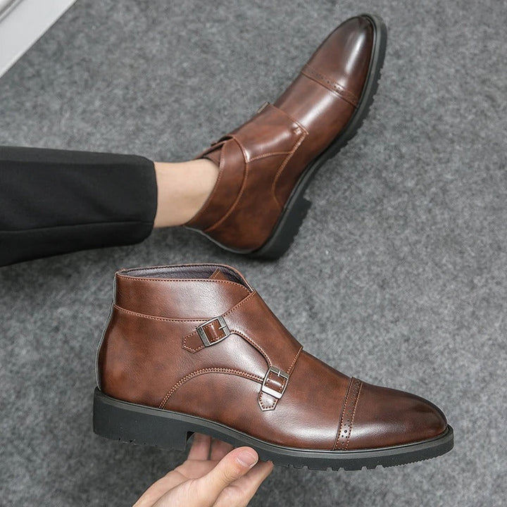 Botins Duplo Monge de Couro Sintético Parker™