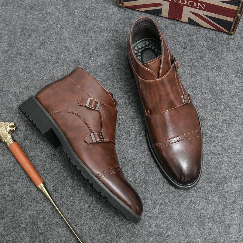 Botins Duplo Monge de Couro Sintético Parker™