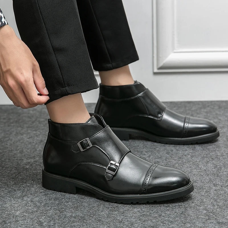 Botins Duplo Monge de Couro Sintético Parker™