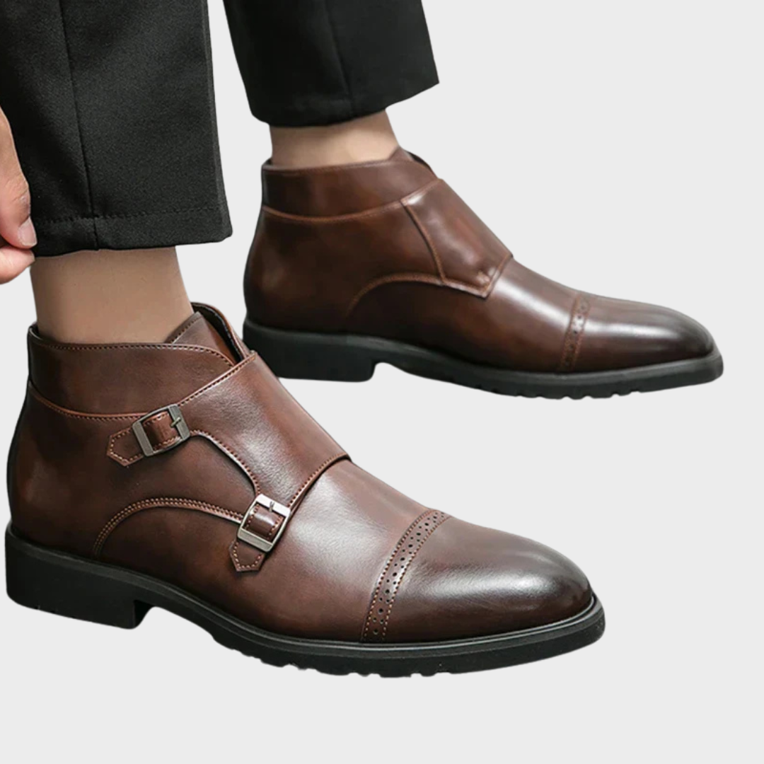 Botins Duplo Monge de Couro Sintético Parker™