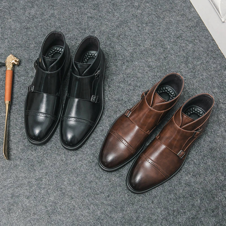 Botins Duplo Monge de Couro Sintético Parker™