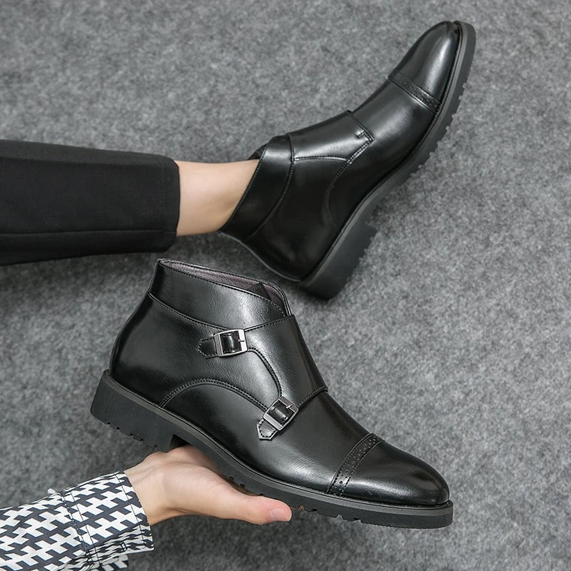 Botins Duplo Monge de Couro Sintético Parker™