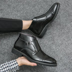 Botins Duplo Monge de Couro Sintético Parker™