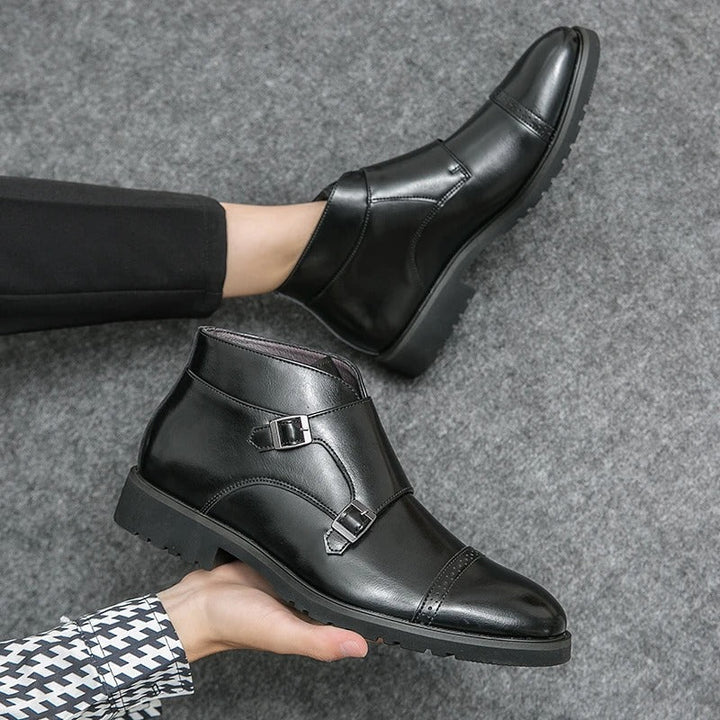 Botins Duplo Monge de Couro Sintético Parker™