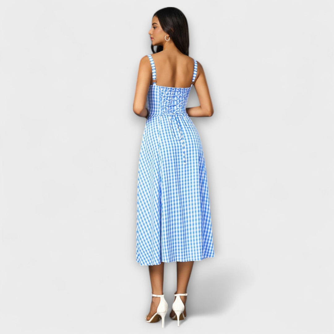 Upanje - Vestido Rosa com Detalhe de Abertura