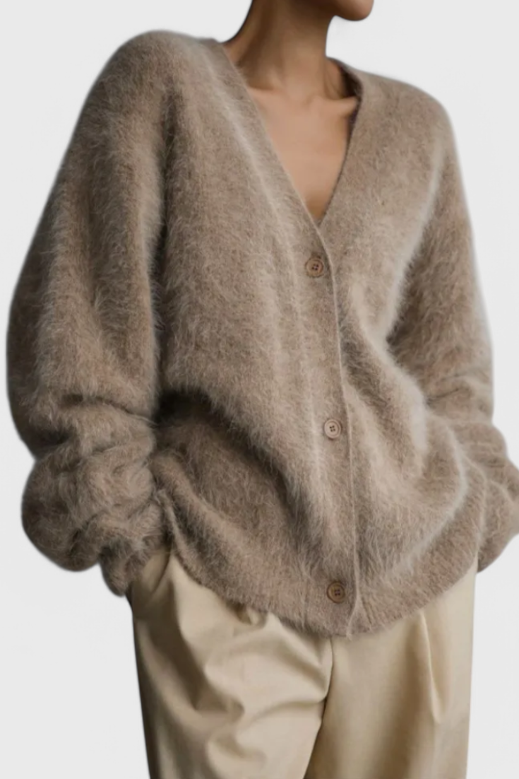 Daniela - Cardigan de Mistura de Caxemira Macia