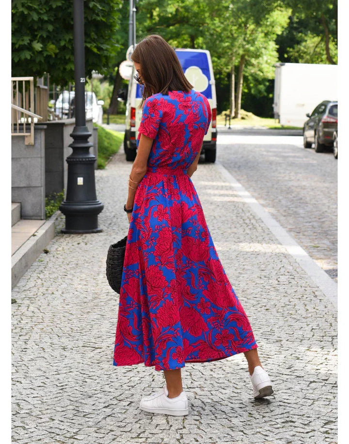 Julia | Vestido Elegante com Decote em V e Corte Modelador