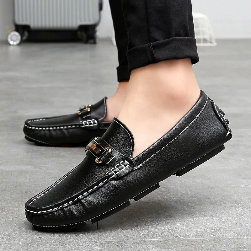Mocassins de Pele Autêntica