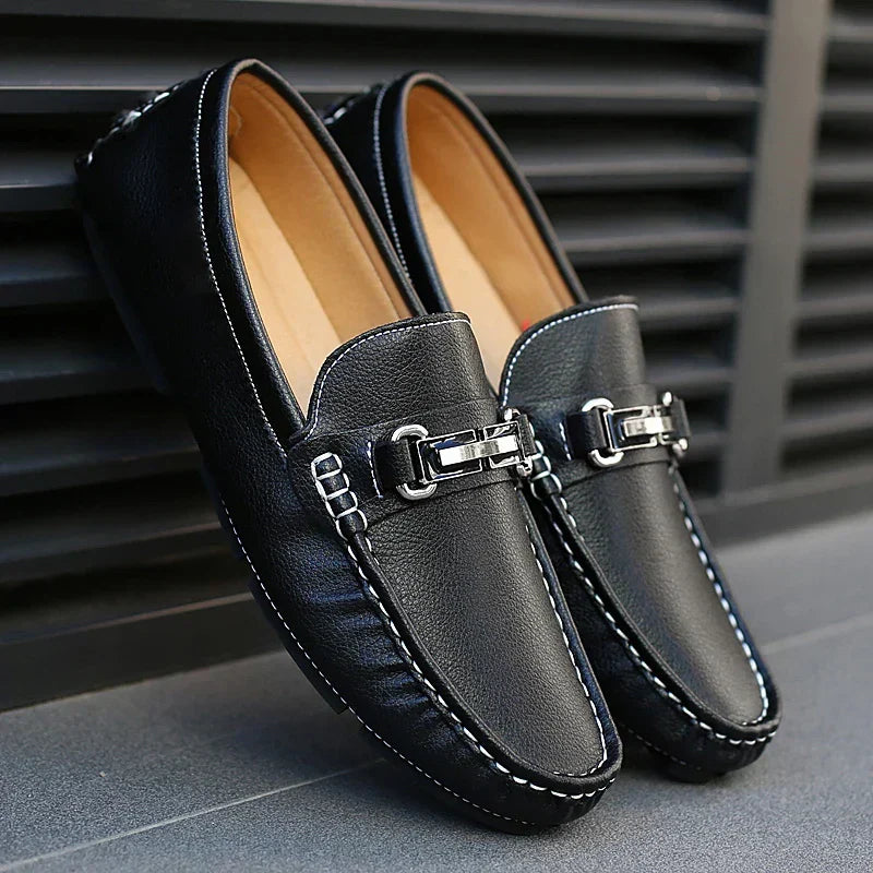 Mocassins de Pele Autêntica