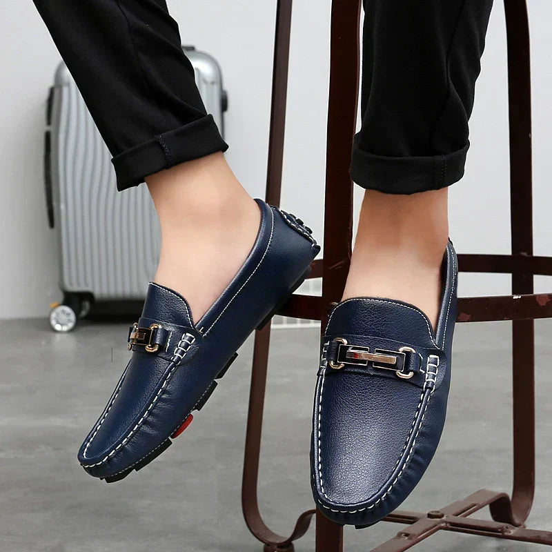 Mocassins de Pele Autêntica