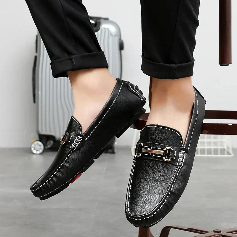 Mocassins de Pele Autêntica