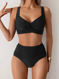 Adriana™ | Conjunto de Biquíni de Cintura Alta para o Verão