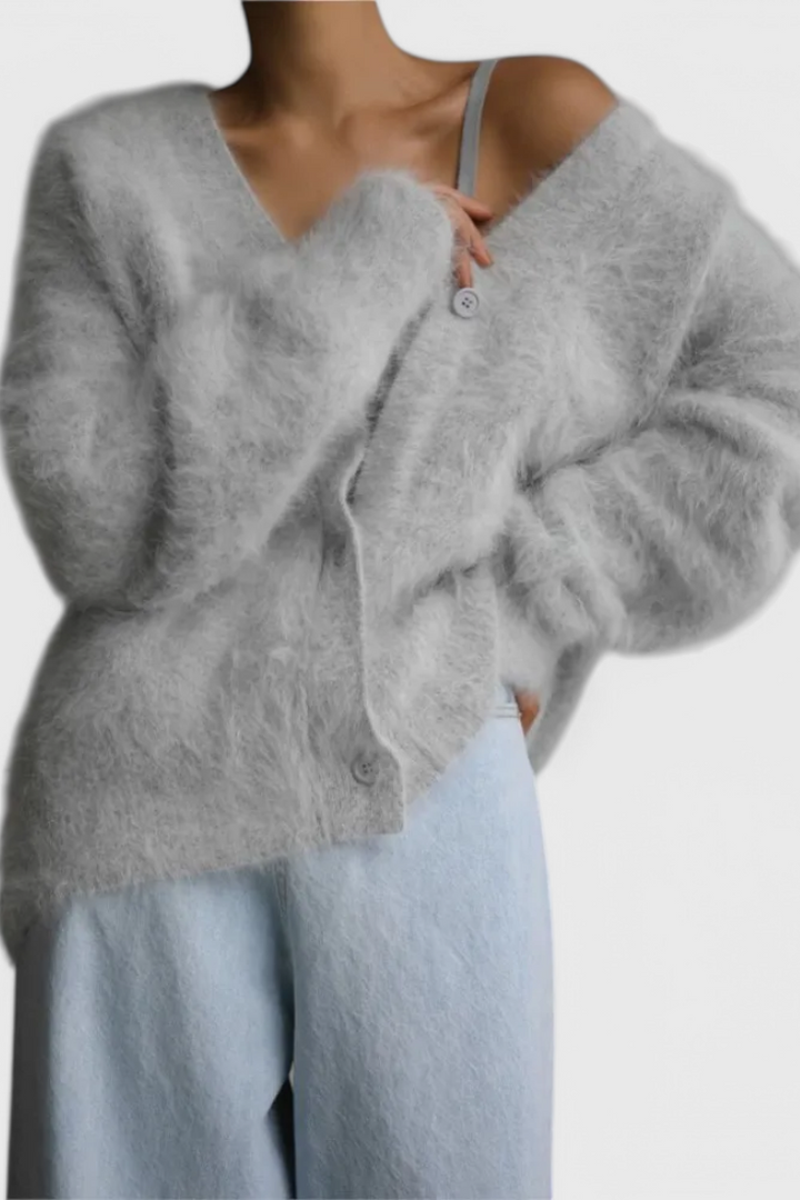Daniela - Cardigan de Mistura de Caxemira Macia
