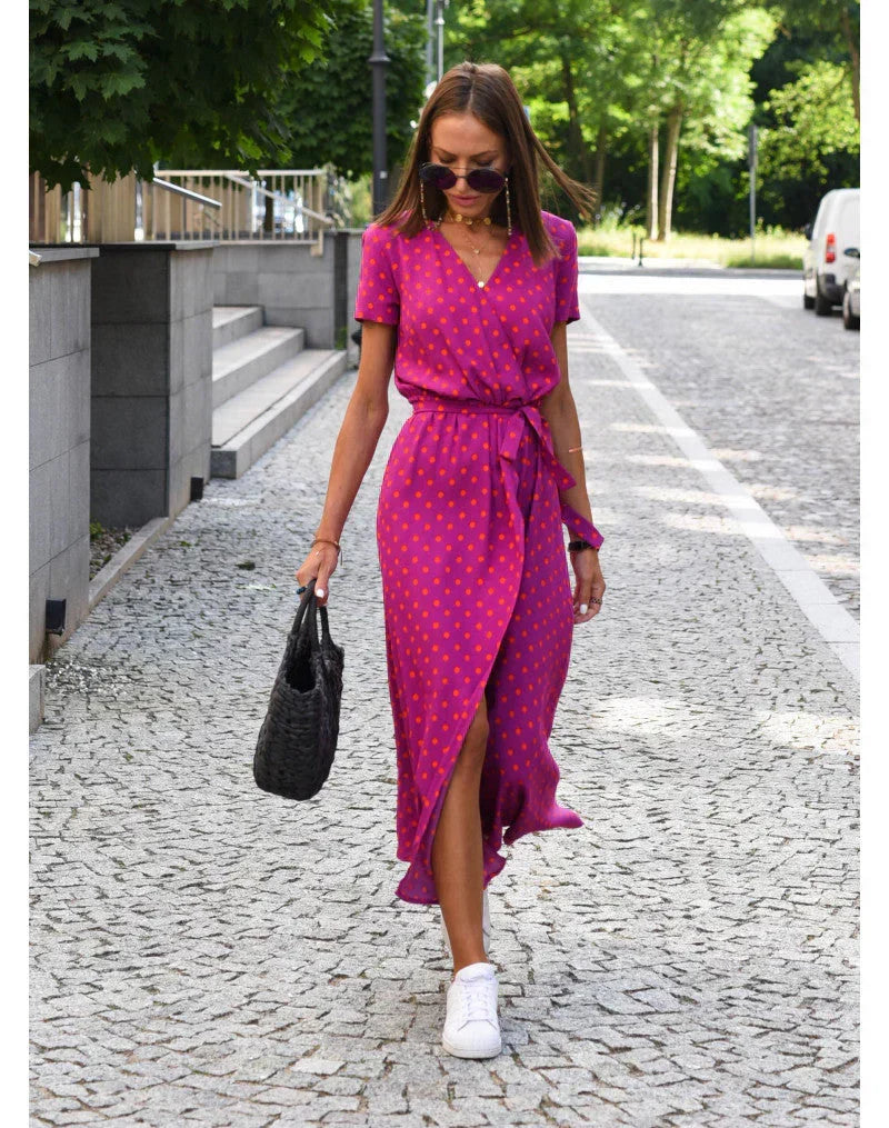 Julia | Vestido Elegante com Decote em V e Corte Modelador