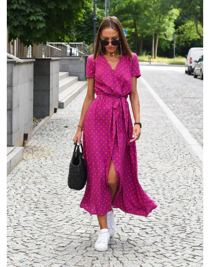 Julia | Vestido Elegante com Decote em V e Corte Modelador