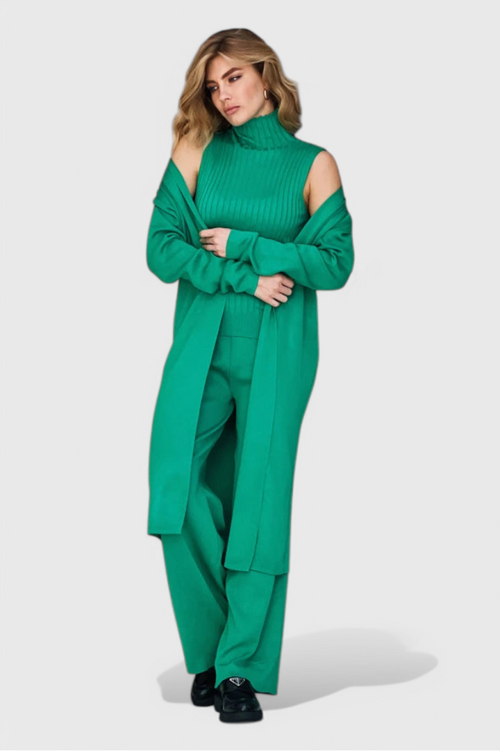 Mahalia Conjunto de Malha de 3 Peças