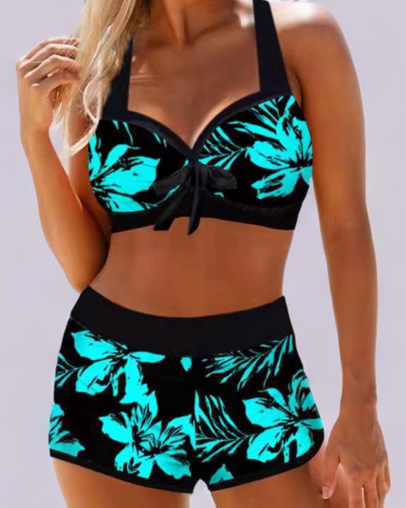Josefa™ | Fato de Banho de Cintura Alta com Estampado Floral