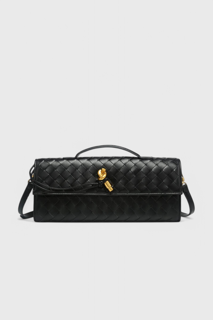 Melanie Clutch com Detalhe de Nó Dourado