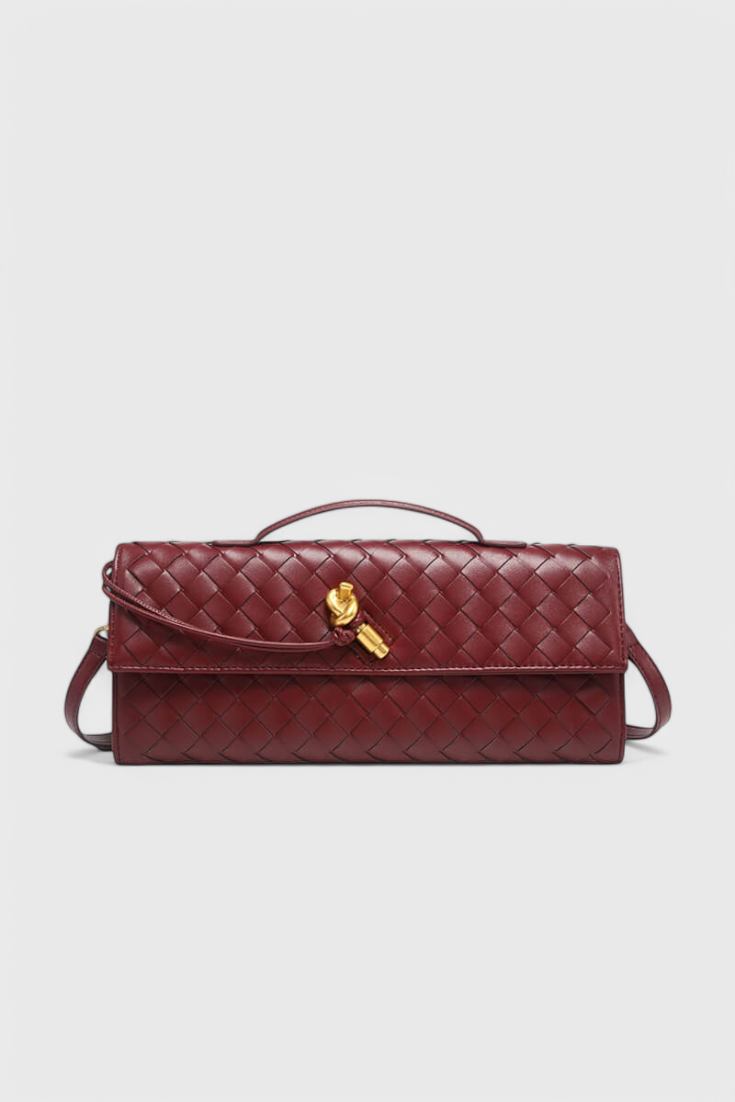 Melanie Clutch com Detalhe de Nó Dourado