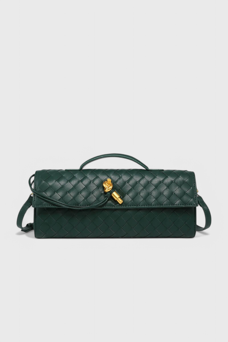 Melanie Clutch com Detalhe de Nó Dourado