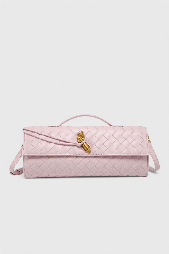 Melanie Clutch com Detalhe de Nó Dourado
