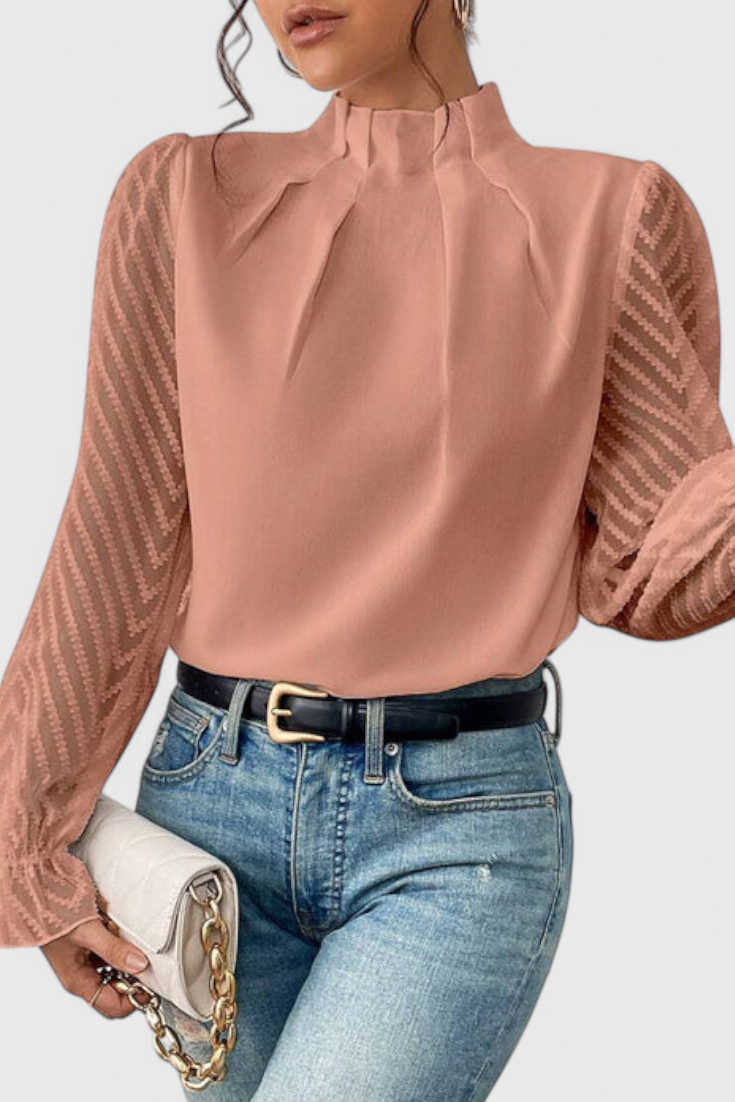Helga - Blusa de Manga Comprida Náutica