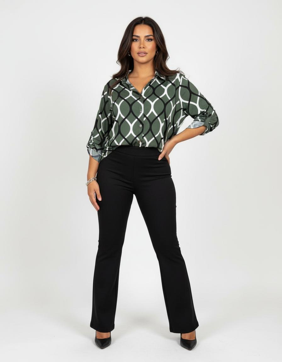 Nora Blusa com Estampado Gráfico