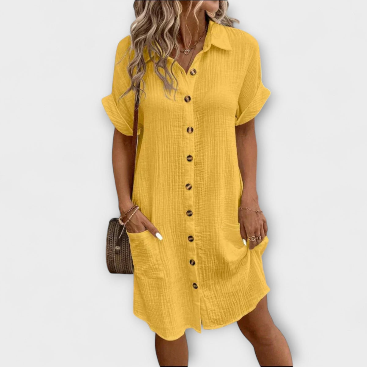 Aria - Vestidos Clássicos Casuais Tipo Polo