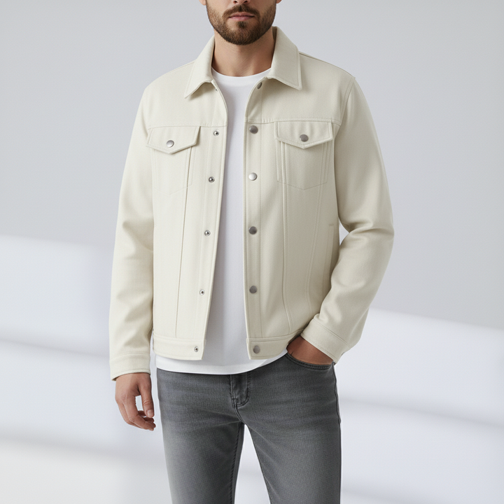 Santino™ | Casaco Trucker de Camurça