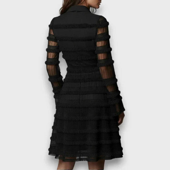 Marisa | Vestido Midi com Franjas Transparentes