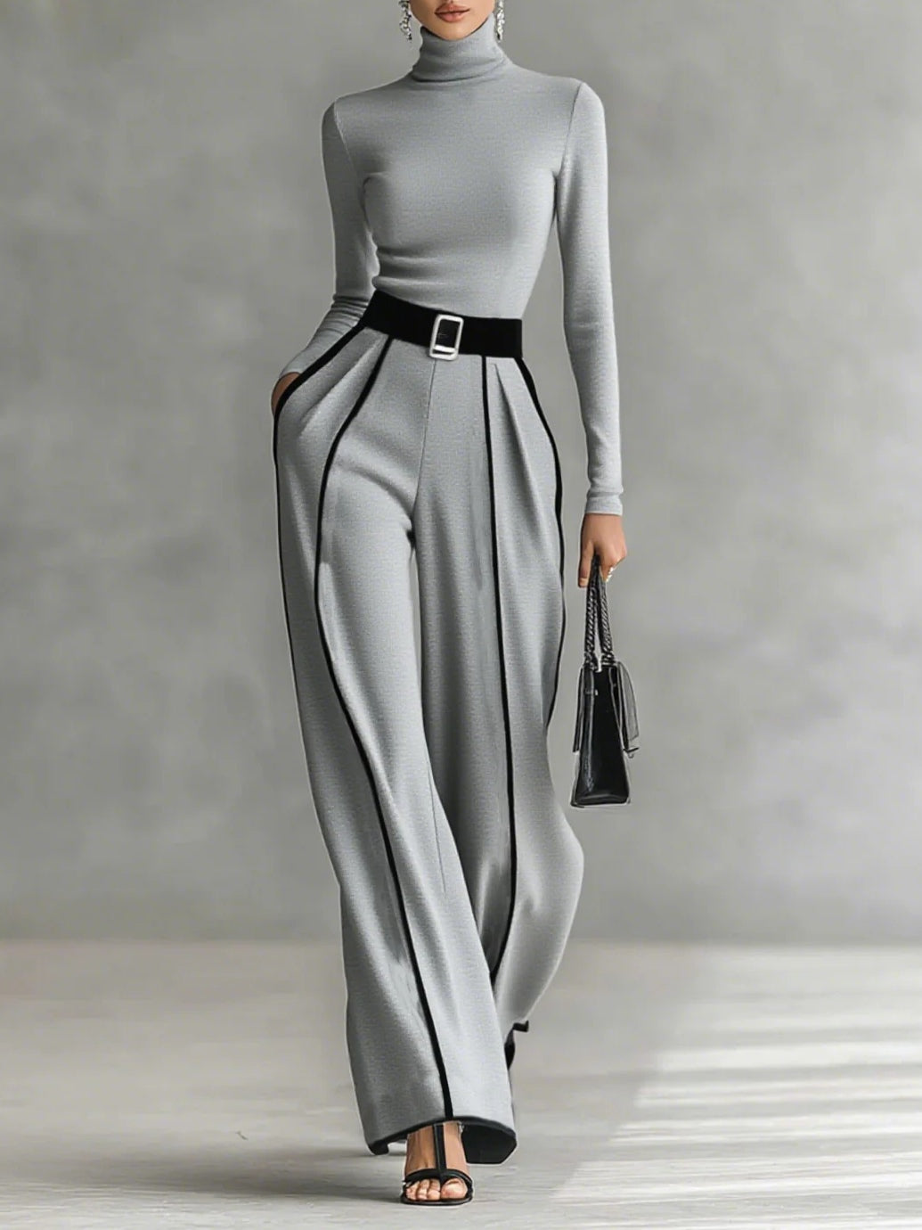 Vera™ | Conjunto Elegante com Detalhe em Contraste