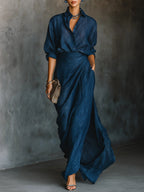 Sara™ | Conjunto elegante com saia comprida