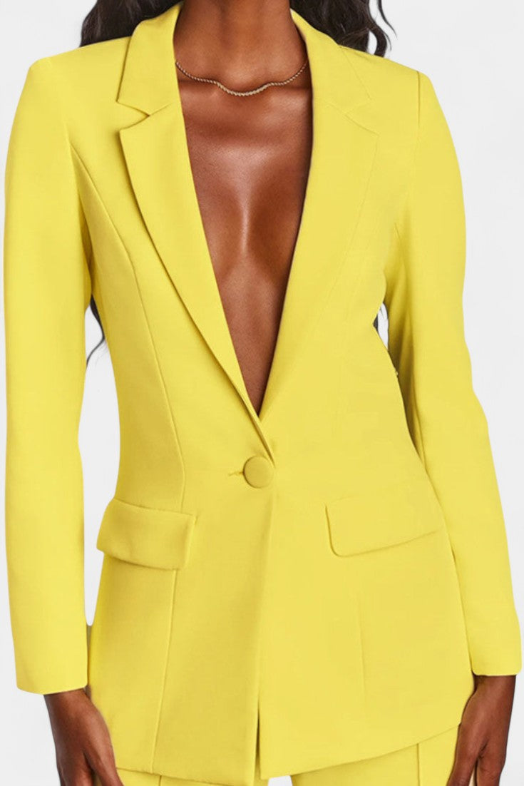 Marnie Conjunto de Blazer à Medida e Calças de Perna Larga