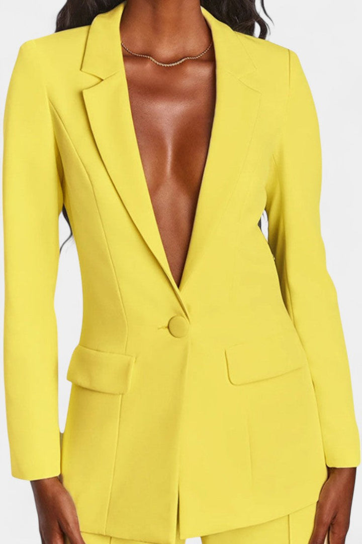 Marnie Conjunto de Blazer à Medida e Calças de Perna Larga