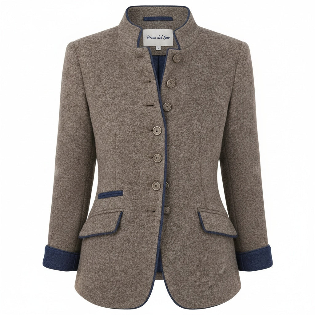 Paola Cardigan Elegante com Gola Alta