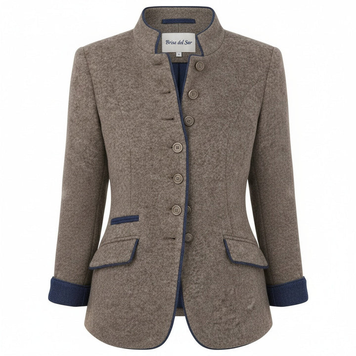 Paola Cardigan Elegante com Gola Alta