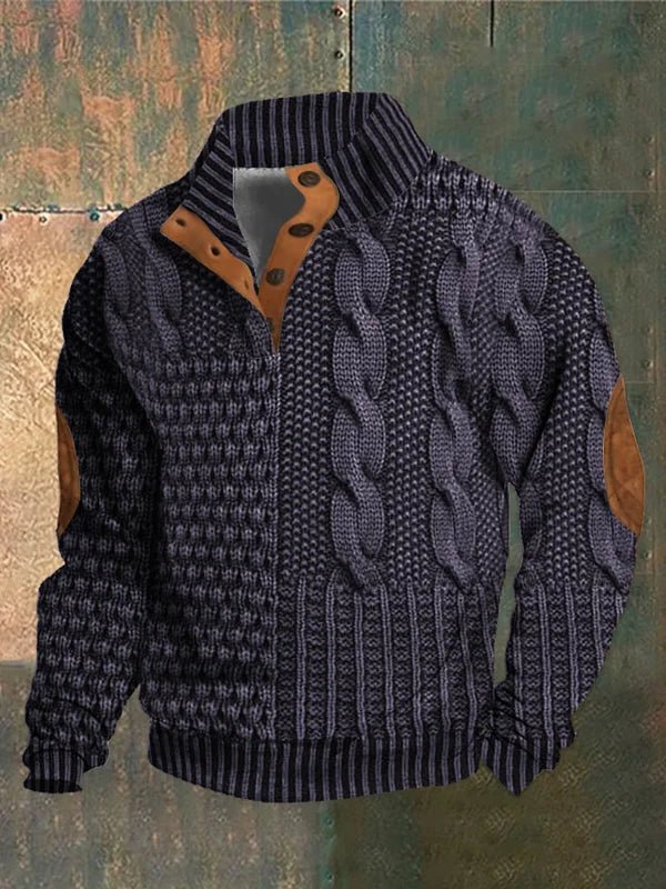 Fénix | Camisola Patchwork de Malha Trançada