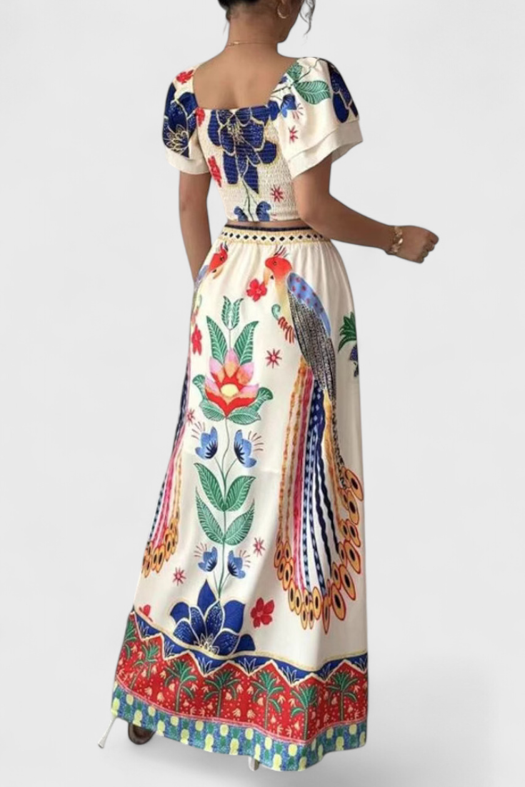 Itzel Conjunto Boémio com Estampado Étnico