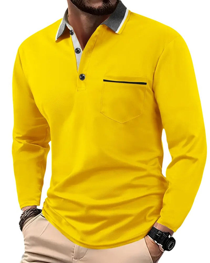 Larsen™ | Polo Clássico de Manga Comprida
