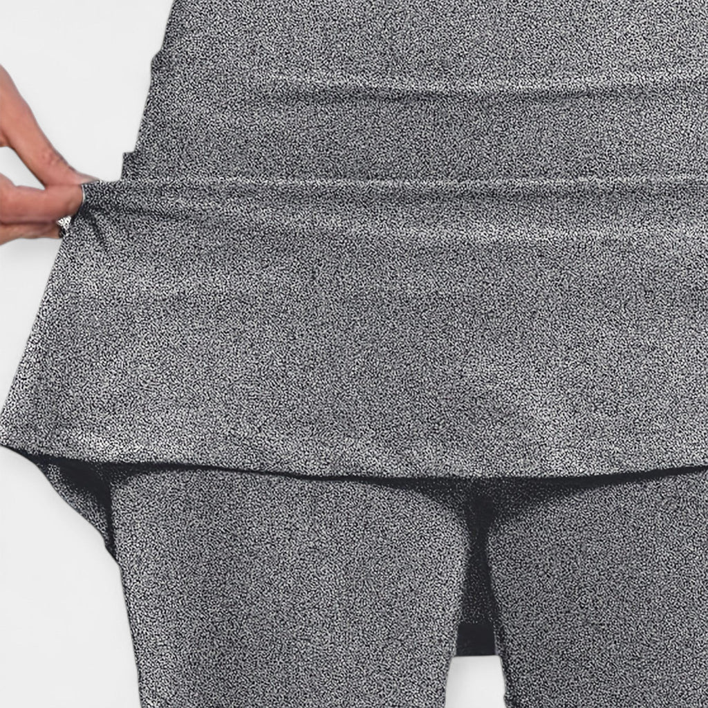 Shorts de cintura alta com saia