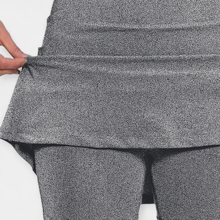 Shorts de cintura alta com saia
