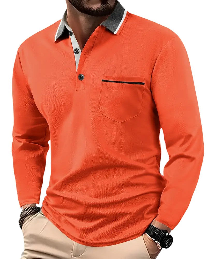 Larsen™ | Polo Clássico de Manga Comprida