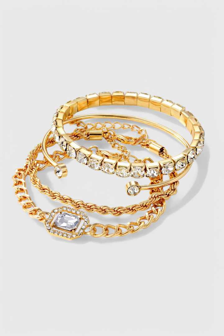 Conjunto de Pulseiras com Tachas