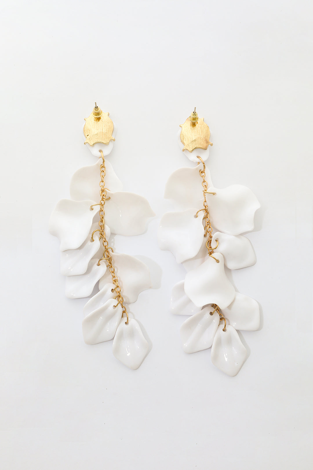 Brincos de Gotas de Pétalas de Orquídea