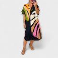 Roos - Vestidos Casuais com Estampados de Folhas Pintadas