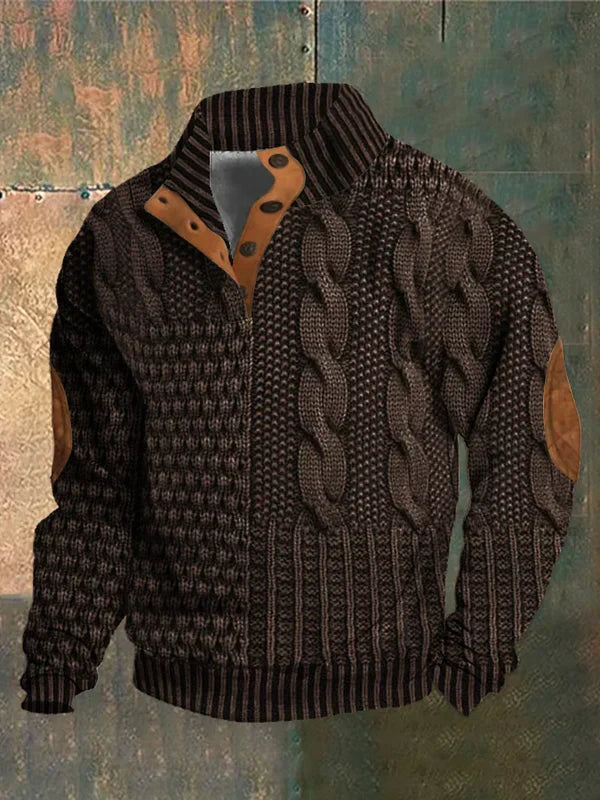 Fénix | Camisola Patchwork de Malha Trançada