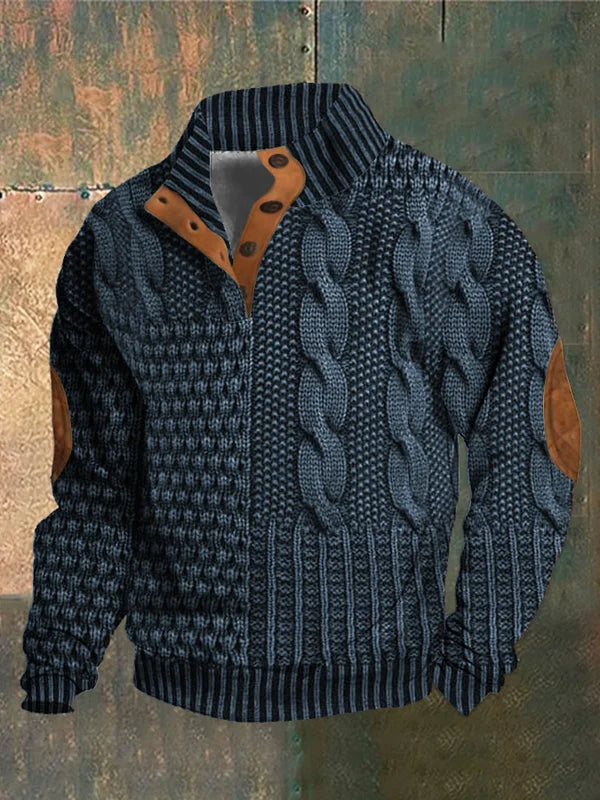 Fénix | Camisola Patchwork de Malha Trançada
