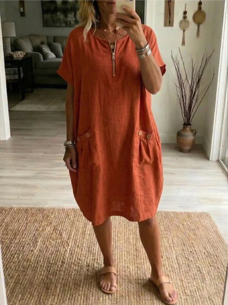 Teresa | Vestido com Fecho de Correr