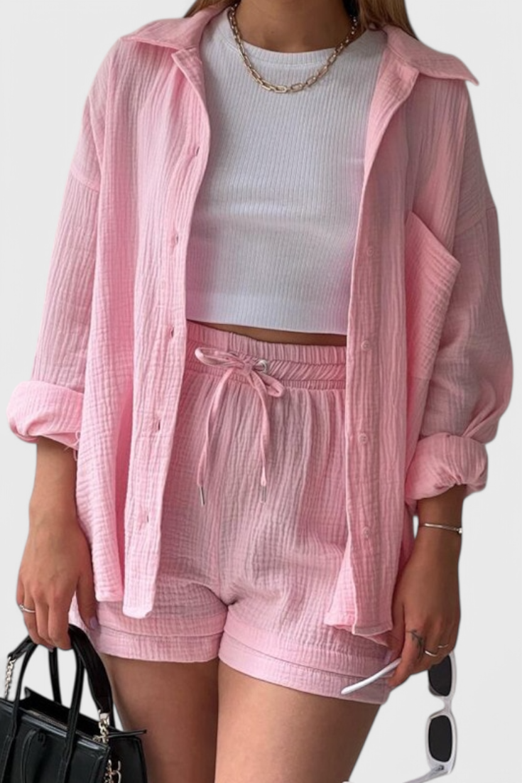 Xenia Conjunto com Gola Descontraída