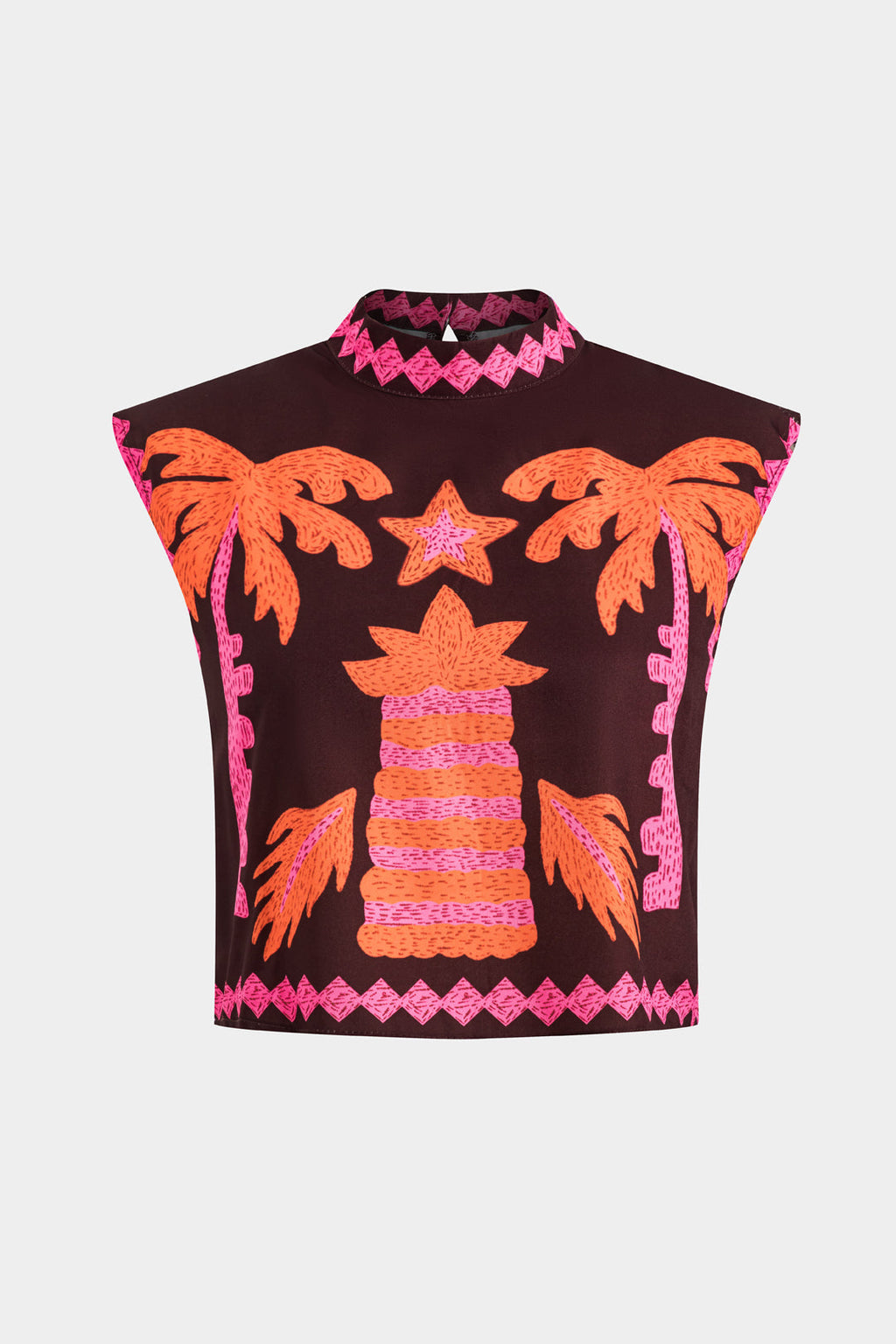 Sloan Conjunto de Top e Saia Recortada Coconut Palm